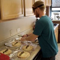 Ryan making Giro wraps for his mini meal