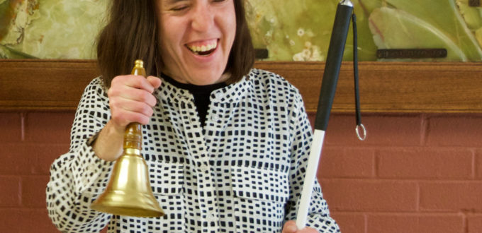 Serena ringing her Freedom Bell