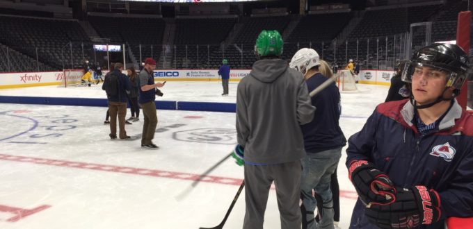CCB students go out on the ice in their hockey gear